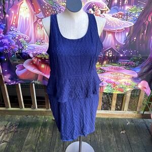Lane Bryant Blue Lace Sleeveless Dress Plus Size 18